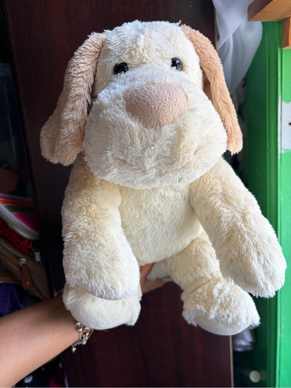 Build-A-Bear Cream and Light Brown Plush Puppy